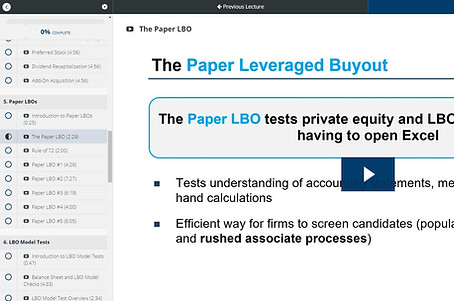 Peak Frameworks Paper LBO